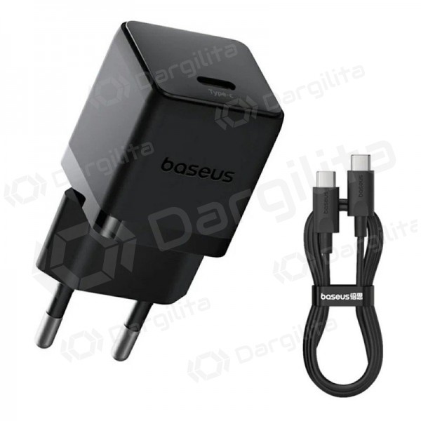 Telefono įkroviklis Baseus Palm 20 W USB-C + USB-C PD juodas