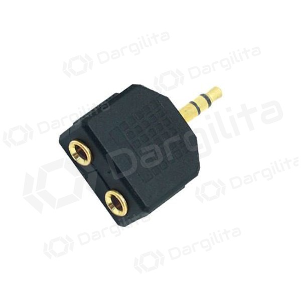 Audio šakotuvas iš 3,5mm 4pin į 2x3,5mm