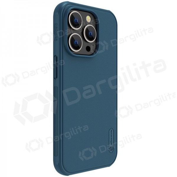 Apple iPhone 14 Plus dėklas „Nillkin Frosted Shield“ (mėlynas)