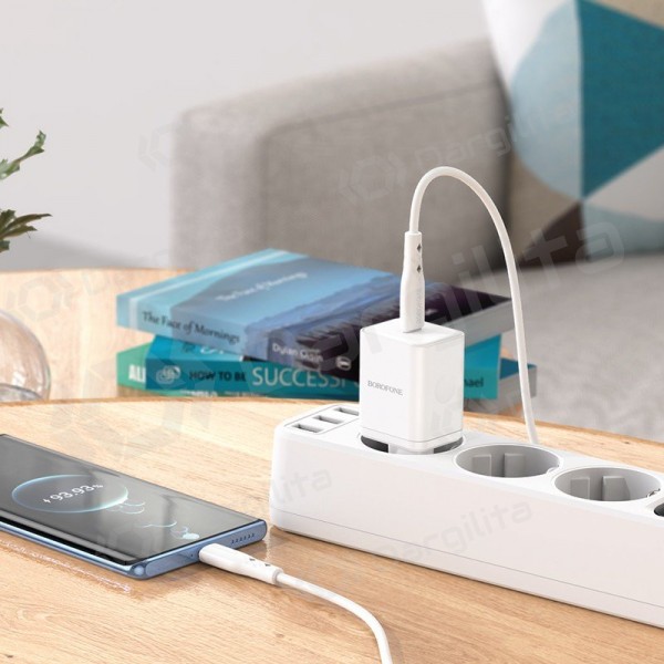 Telefono įkroviklis Borofone BN6 20 W USB-C baltas