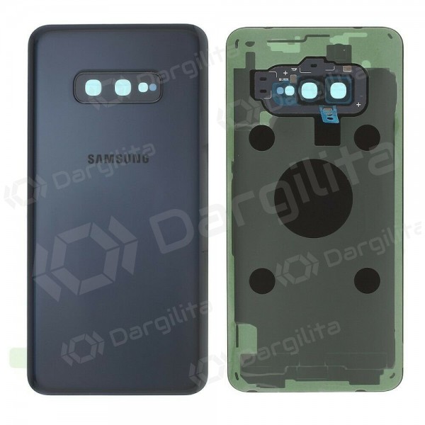 Samsung G970 Galaxy S10e galinis baterijos dangtelis juodas (Prism Black) (naudotas grade B, originalus)