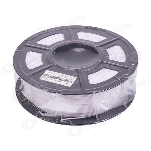 3D spausdinimo plastikas PLA, 1.75mm, 1kg, baltas