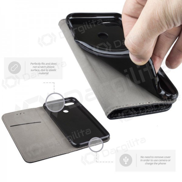 Samsung Galaxy Xcover 4, 4S dėklas "Smart Magnet" (juodas)