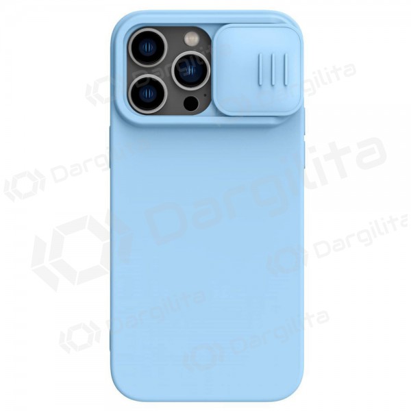Apple iPhone 15 Pro Max dėklas „Nillkin Silicone“ (šviesiai mėlynas) Apple iPhone 15 Pro Max dėklas „Nillkin Silicone“ (šviesiai mėlynas)