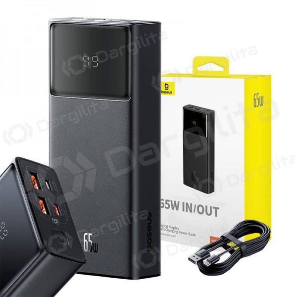 Išorinė baterija Power Bank Baseus StarLord 65W 20000mAh juoda P10022906113-00