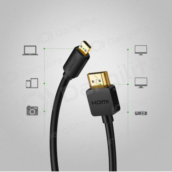 HDMI laidas Ugreen HD127 HDMI į Micro HDMI 1.5 m 4K 60 Hz juodas