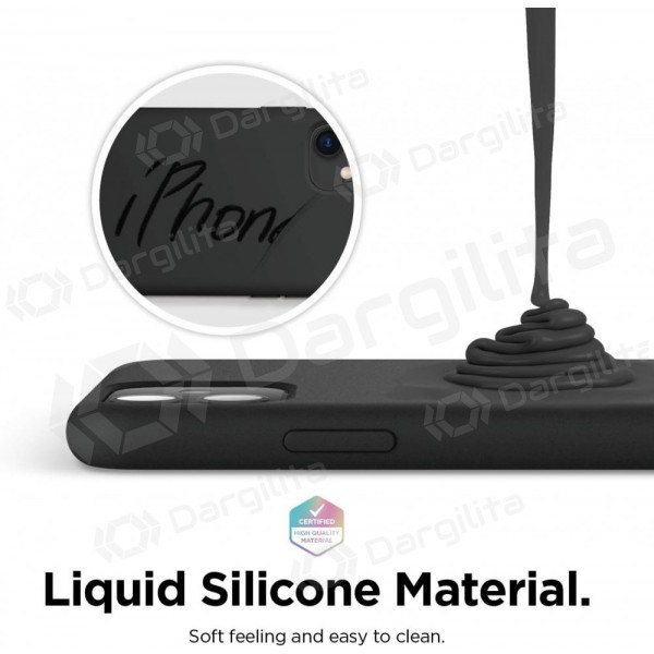 Samsung Galaxy S25 Edge dėklas "Liquid Silicone" 1.5mm (juodas)