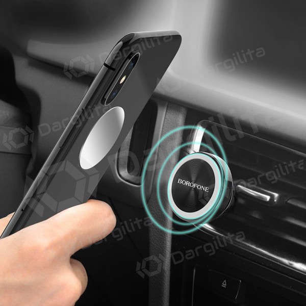 Automobilinis Universalus telefono laikiklis Borofone BH6, mounted on ventilation grilles, magnetic, juodas