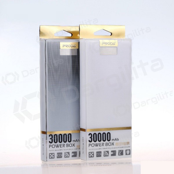 Išorinė baterija Power Bank Proda Power Box PPL-14 30000mAh 2xUSB 1A+2A (balta)