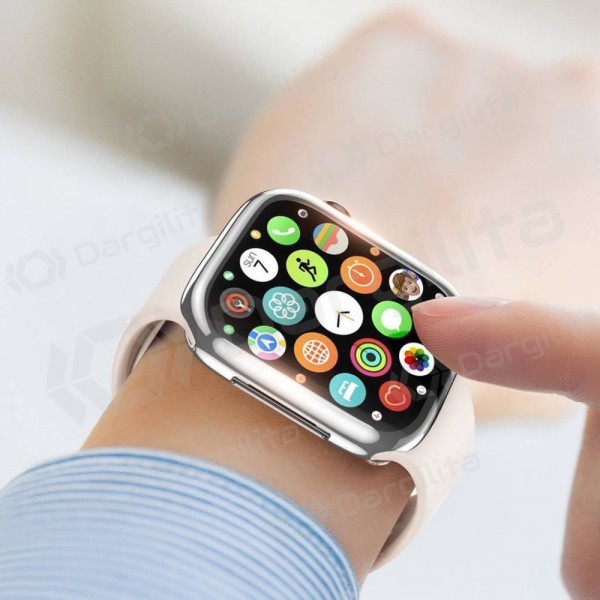 Apple Watch 41mm LCD apsauginis stikliukas / dėklas "Dux Ducis Samo" (sidabrinis)