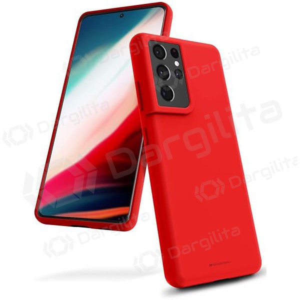 Samsung G970 Galaxy S10e dėklas Mercury Goospery "Silicone Case" (raudonas)