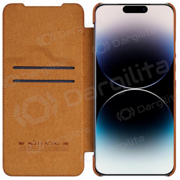 Samsung Galaxy S23 Ultra dėklas „Nillkin Leather“ (rudas)