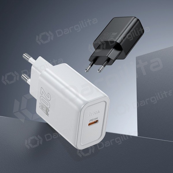 Telefono įkroviklis Hoco N60 GaN USB-C su USB-C laidu 1 m juodas