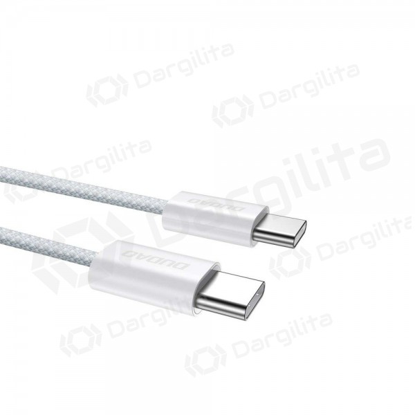 USB-C laidas Dudao L6C USB-C į USB-C 1 m 60 W baltas