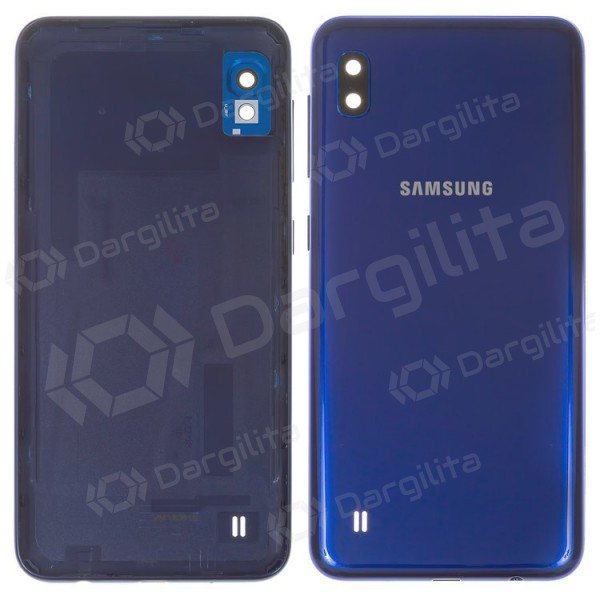 Samsung A105 Galaxy A10 2019 galinis baterijos dangtelis (mėlynas) (naudotas grade A, originalus)