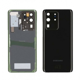 Samsung G988 Galaxy S20 Ultra galinis baterijos dangtelis juodas (Cosmic Black) (naudotas grade A, originalus)