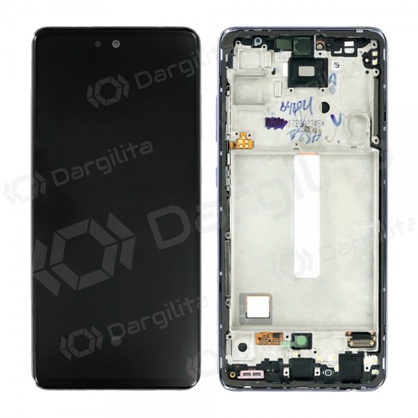Samsung Galaxy A525 A52 4G / A526 A52 5G 2021 ekranas (violetinis) (su rėmeliu) (service pack) (originalus)