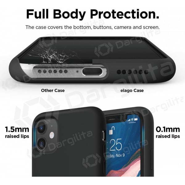 Samsung Galaxy S25 Edge dėklas "Liquid Silicone" 1.5mm (juodas)