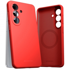 Samsung Galaxy A57 dėklas Mercury "Pure Magsafe Silicon Case" (raudonas)