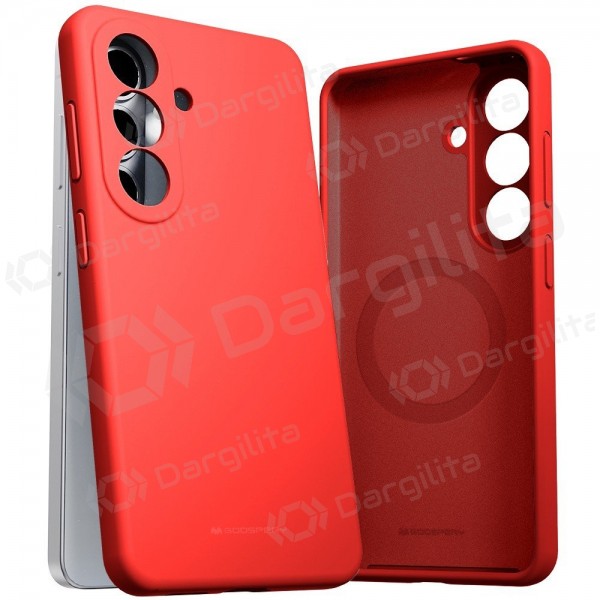Samsung Galaxy A57 dėklas Mercury "Pure Magsafe Silicon Case" (raudonas)