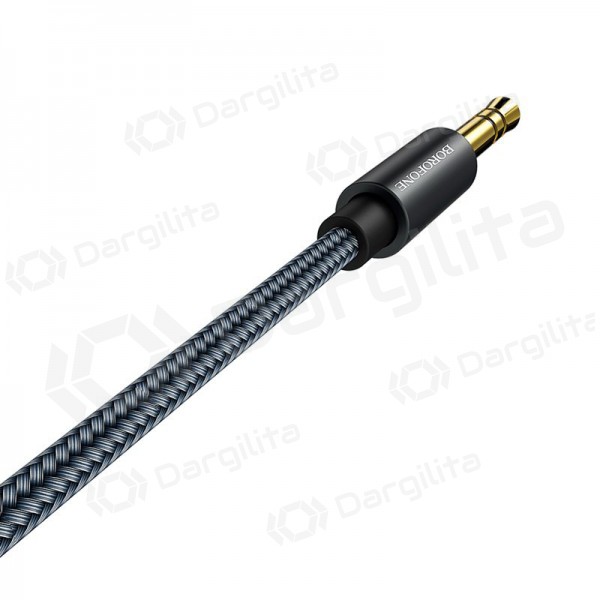 Audio adapteris 3,5mm į 3,5mm Borofone BL3 (pilkas) Audio adapteris 3,5mm į 3,5mm Borofone BL3 (pilkas)