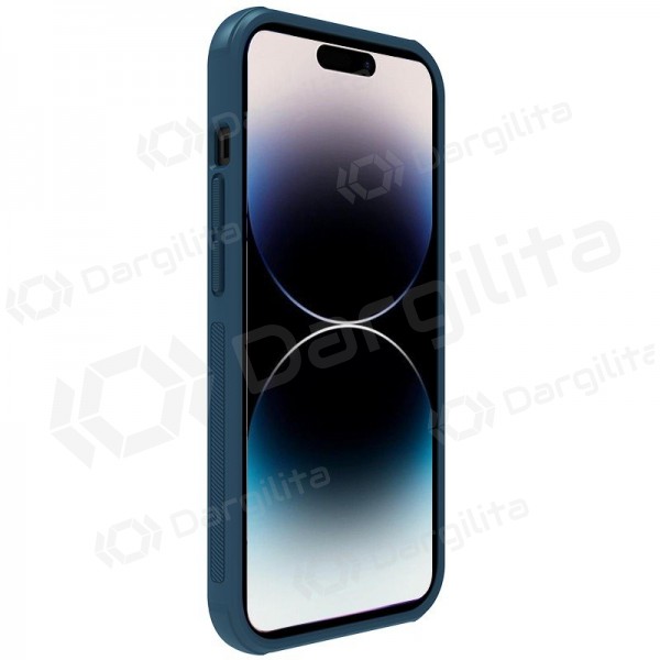 Apple iPhone 14 Plus dėklas „Nillkin Frosted Shield“ (mėlynas)