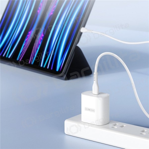 Telefono įkroviklis DUZZONA T6 25 W USB-C PD PPS baltas