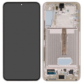 Samsung Galaxy S22+ ekranas (baltas / šviesiai mėlynas) (su rėmeliu) (originalus)