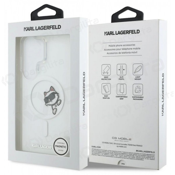Samsung Galaxy S26 Ultra dėklas "Karl Lagerfeld IML Choupette Peekaboo Logo Magnetic" (skaidrus)