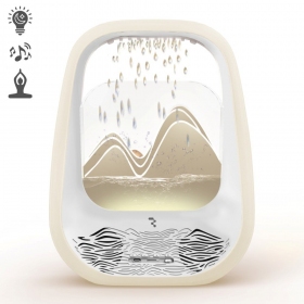 Relaksacinis Bluetooth garsiakalbis su RGB apšvietimu Relaxing Rain kreminis