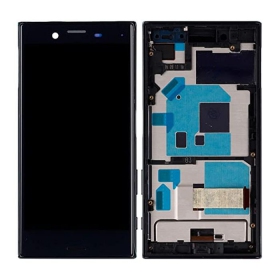 Sony F5323 Xperia X Compact ekranas (juodas) (su rėmeliu) (naudotas grade B, originalus)