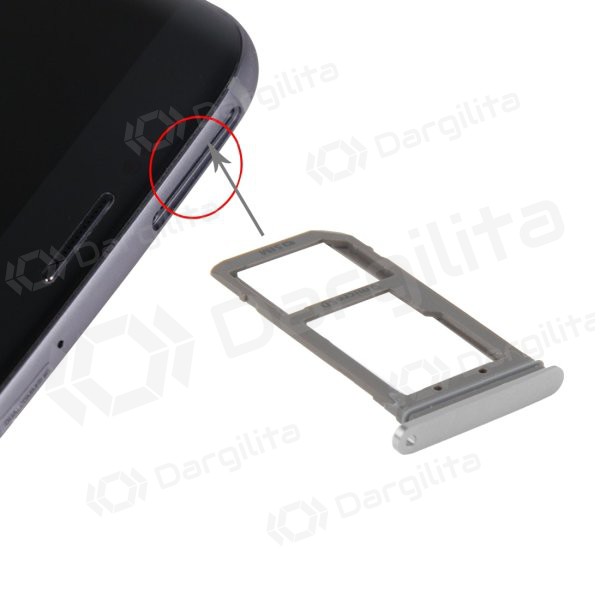 Samsung G935F Galaxy S7 Edge SIM kortelės laikiklis (sidabrinis)