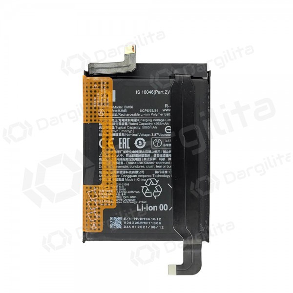 Xiaomi Poco F3 GT baterija, akumuliatorius (BM56) (originalus) Xiaomi Poco F3 GT baterija, akumuliatorius (BM56) (originalus)