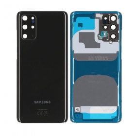 Samsung G985 / G986 Galaxy S20 Plus galinis baterijos dangtelis juodas (Cosmic Black) (naudotas grade C, originalus)