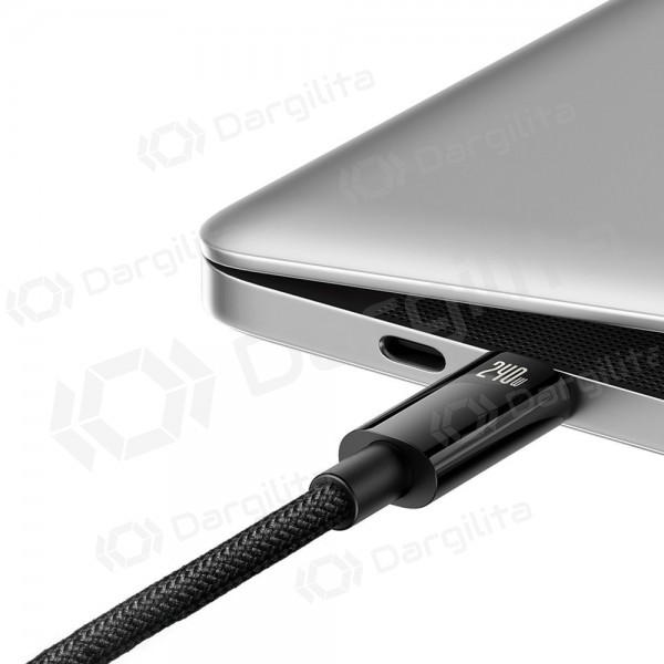 USB-C laidas Baseus Tungsten CAWJ040001 USB-C į USB-C 1 m 240 W juodas