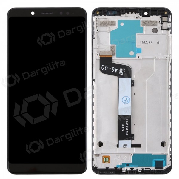 Xiaomi Redmi Note 5 ekranas (juodas) (su rėmeliu)