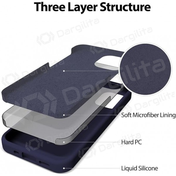 Apple iPhone 11 dėklas Goospery "Silicone Case" (tamsiai mėlynas)