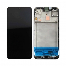 Samsung Galaxy M15 5G ekranas (juodas) (su rėmeliu) (originalus)