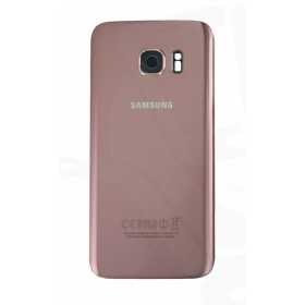 Samsung G930F Galaxy S7 galinis baterijos dangtelis rožinis (rose pink) (naudotas grade A, originalus)