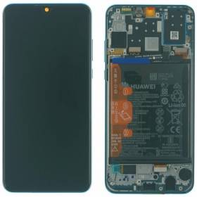 Huawei P30 Lite 48MP ekranas (mėlynas) (Peacock Blue) (su rėmeliu ir baterija) (service pack) (originalus)