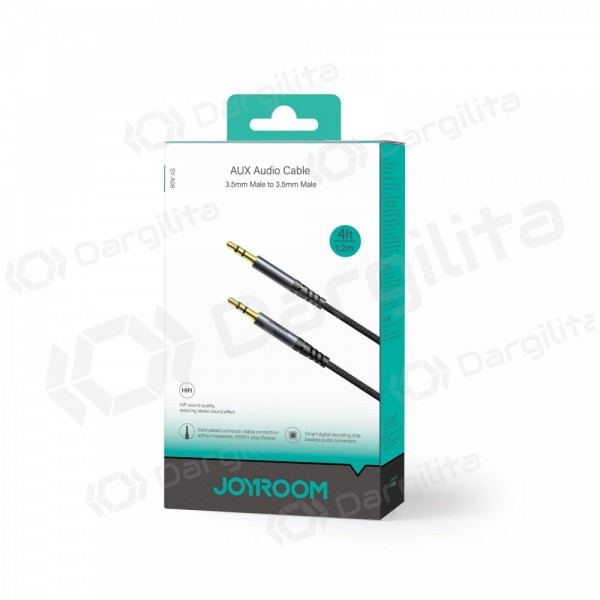 Audio laidas Joyroom SY-A08 3.5 mm į 3.5 mm 1.2 m juodas