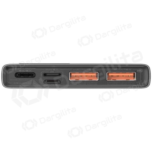 Išorinė baterija Power Bank Baseus Adaman 22.5W 10000mAh juoda PPAD070001