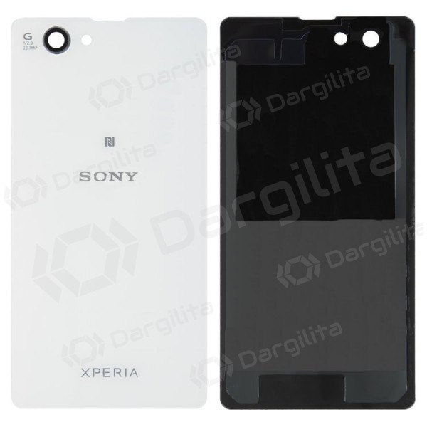 Sony D5503 Xperia Z1 Compact galinis baterijos dangtelis (baltas) (naudotas grade B, originalus)