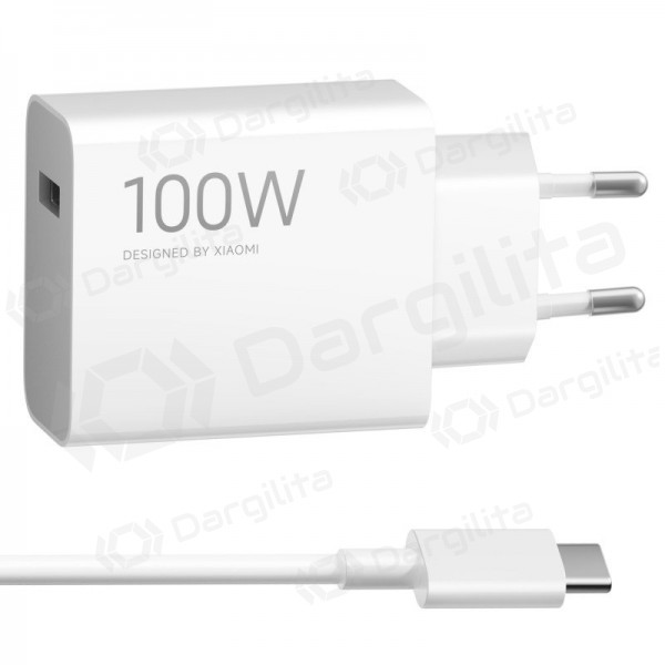 Telefono įkroviklis Xiaomi Charging Combo BHR095VEU 100 W USB-A su USB-C laidu baltas