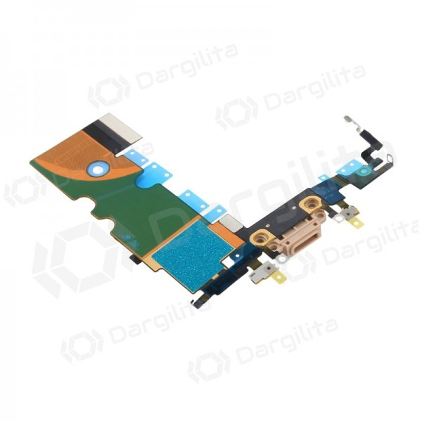 Apple iPhone 8 įkrovimo lizdo ir mikrofono jungtis (auksinė) (naudota grade A, originali)
