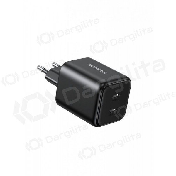 Telefono įkroviklis Ugreen X526 45 W USB-C + USB-C GaN PD QC PPS juodas