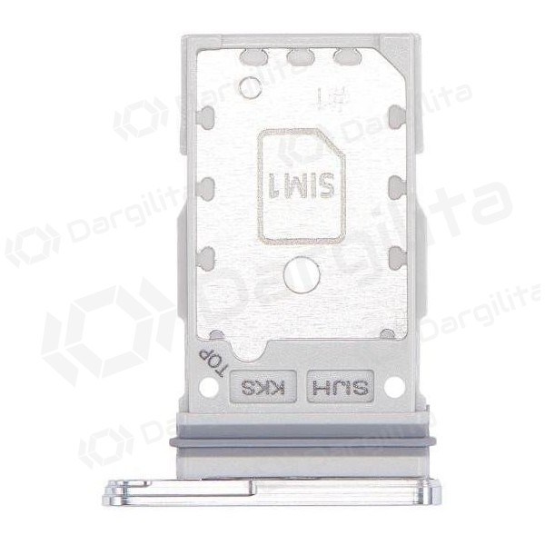 Samsung Galaxy S22 Ultra Dual SIM kortelės laikiklis (baltas) (originalus)