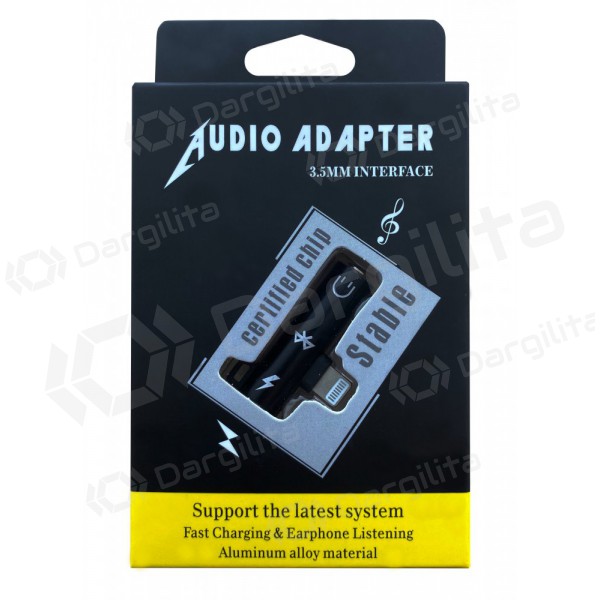 Adapteris bluetooth ADP23 iš Lightning į Lightning + 3,5mm (juodas)