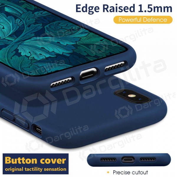 Samsung A536 Galaxy A53 5G dėklas "Liquid Silicone" 1.5mm (tamsiai mėlynas)