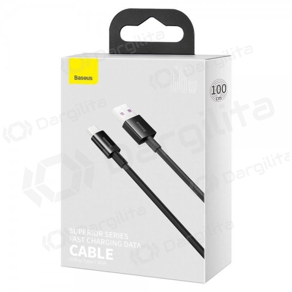 USB-C laidas Baseus Superior USB-A į USB-C 2 m juodas